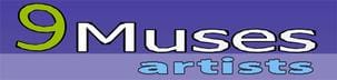 A blue and white logo for the music arts.