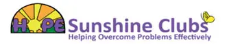 A purple logo with the words sunshine in it.