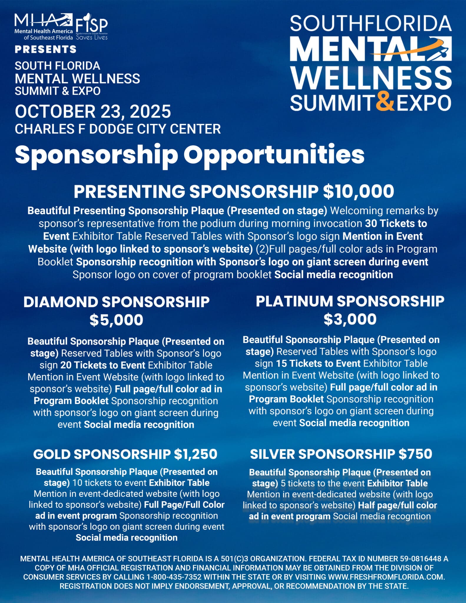 South Florida Mental Wellness Summit sponsorship.